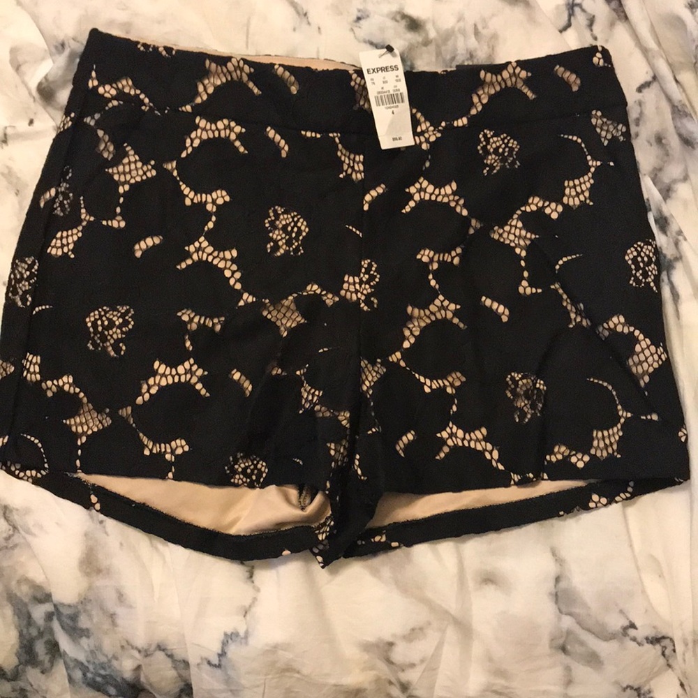 Express MidRise Floral Shorts
